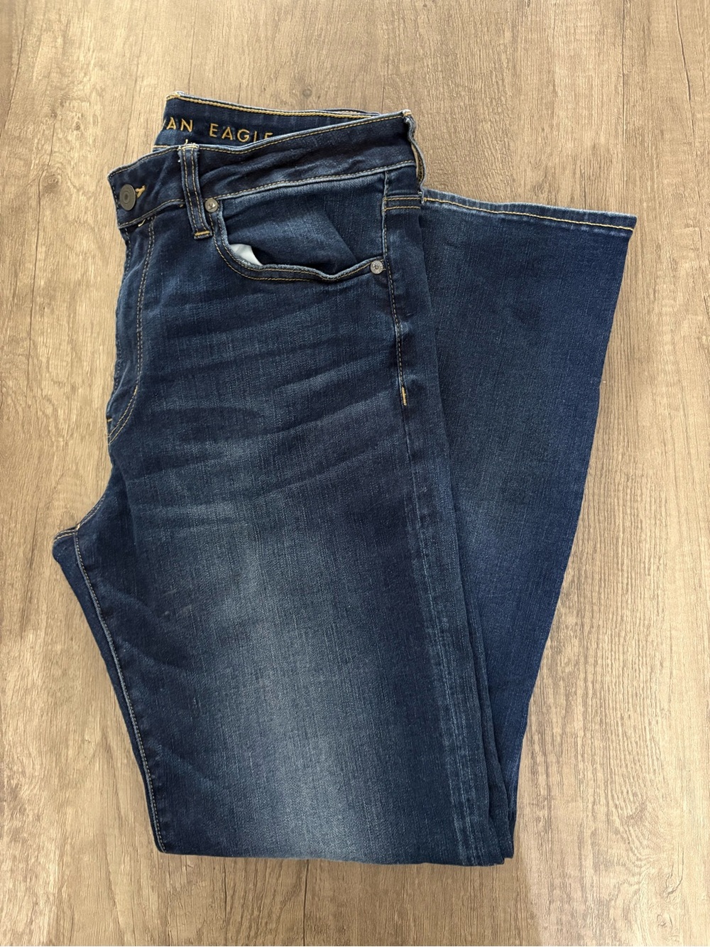American Eagle Outfitters Men’s Dark relaxed Straight Jeans